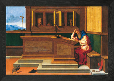 Heiliger Hieronymus in seinem Arbeitszimmer Gerahmtes Wandbild Poster Leinwanddruck Bild