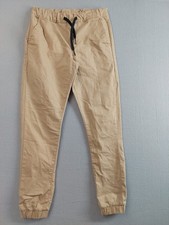 Southpole Boy Jogger Pant S Beige Slim Fit Tapared Leg Elastic Waist Drawstring
