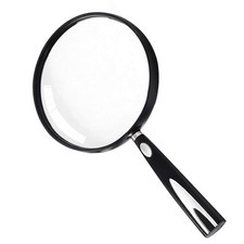 Feosky Handheld Reading Magnifier, 10X 130mm 130mm, Silver