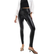 Commando Faux Leather Leggings Black Large Perfect Control High Rise Shaping