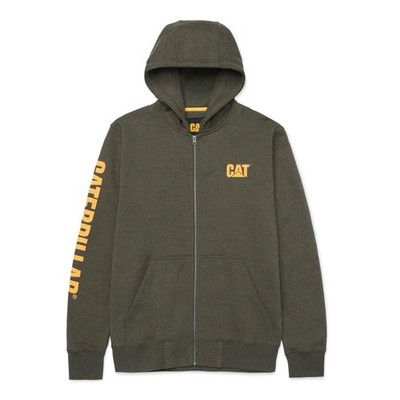 CAT Zip Hoodie Banner Kapuzenjacke oliv Herren bequem robust alttagstauglich