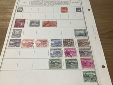 Pakistan selection of 17 used stamps on album page mostly stamps