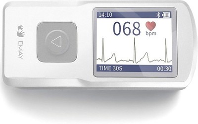 EMAY Tragbarer EKG/EKG Monitor, eigenständiges persönliches EKG-Gerät, Bildschirm & Datenspeicher