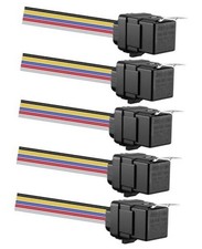 5PCS 80/60 Ampere 12 V DC Car Relay with 5-Pin Wiring Harness Connector, 5PIN