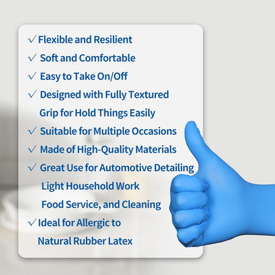 Nitrile Gloves 100Pcs 1000 Pcs Disposable Blue, Small/Medium/Large/XLarge, No...