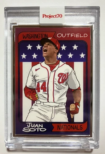 TOPPS PROJECT 70 JUAN SOTO BY SOPHIA CHANG ARTIST PROOF A/P 47/51 SILVER FRAME