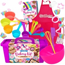 Little Baker's Bakery Set with Baking Utensils, Apron and Recipes - 40 Pieces
