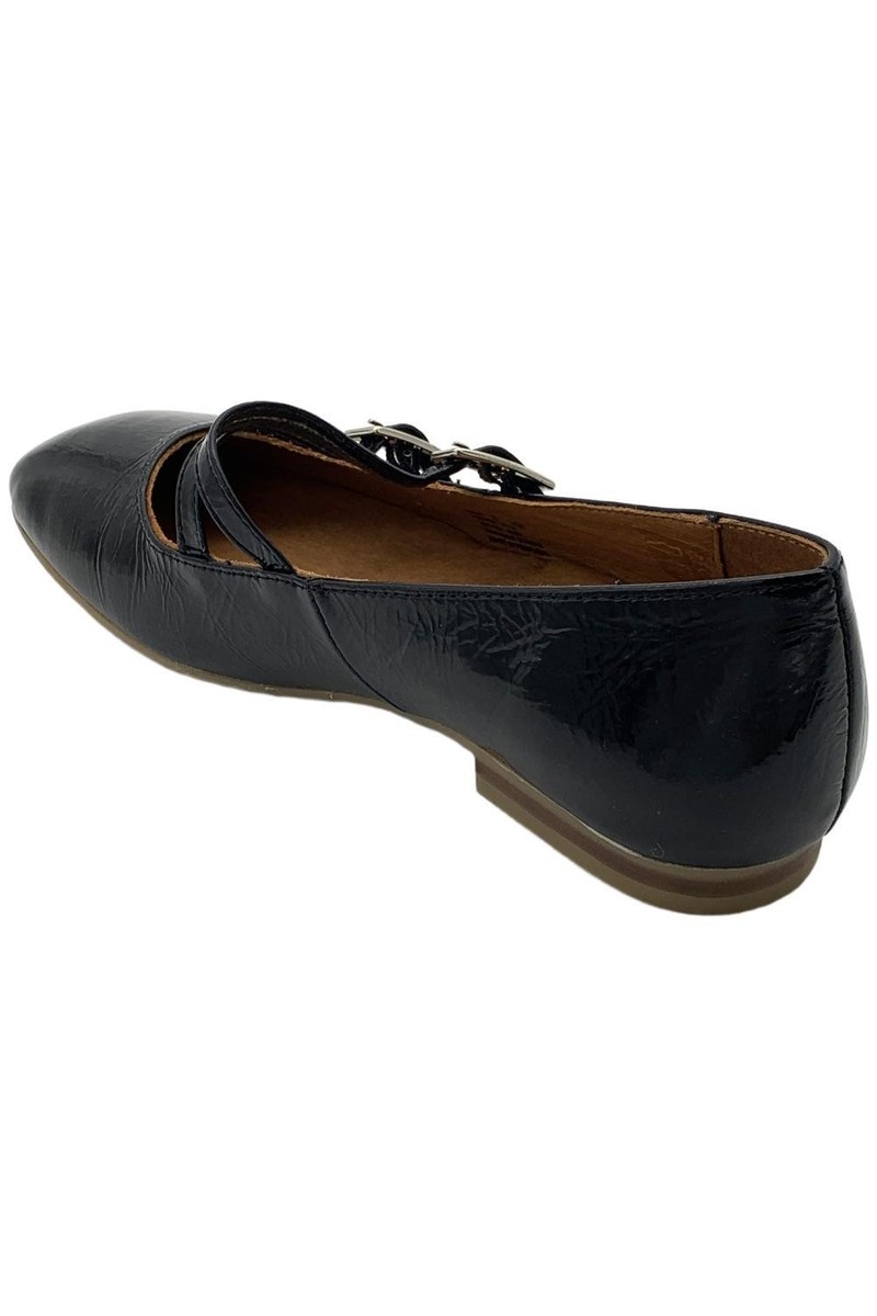 Miz Mooz Women's Leather Two-Strap Mary Jane Flats Zaida Black | eBay