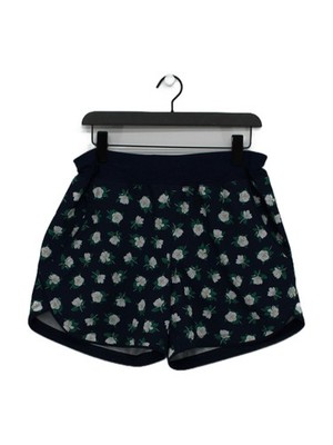 Draper James Damen Shorts UK 12 blau geblümt Polyester mit Elasthan, Nylon Mom