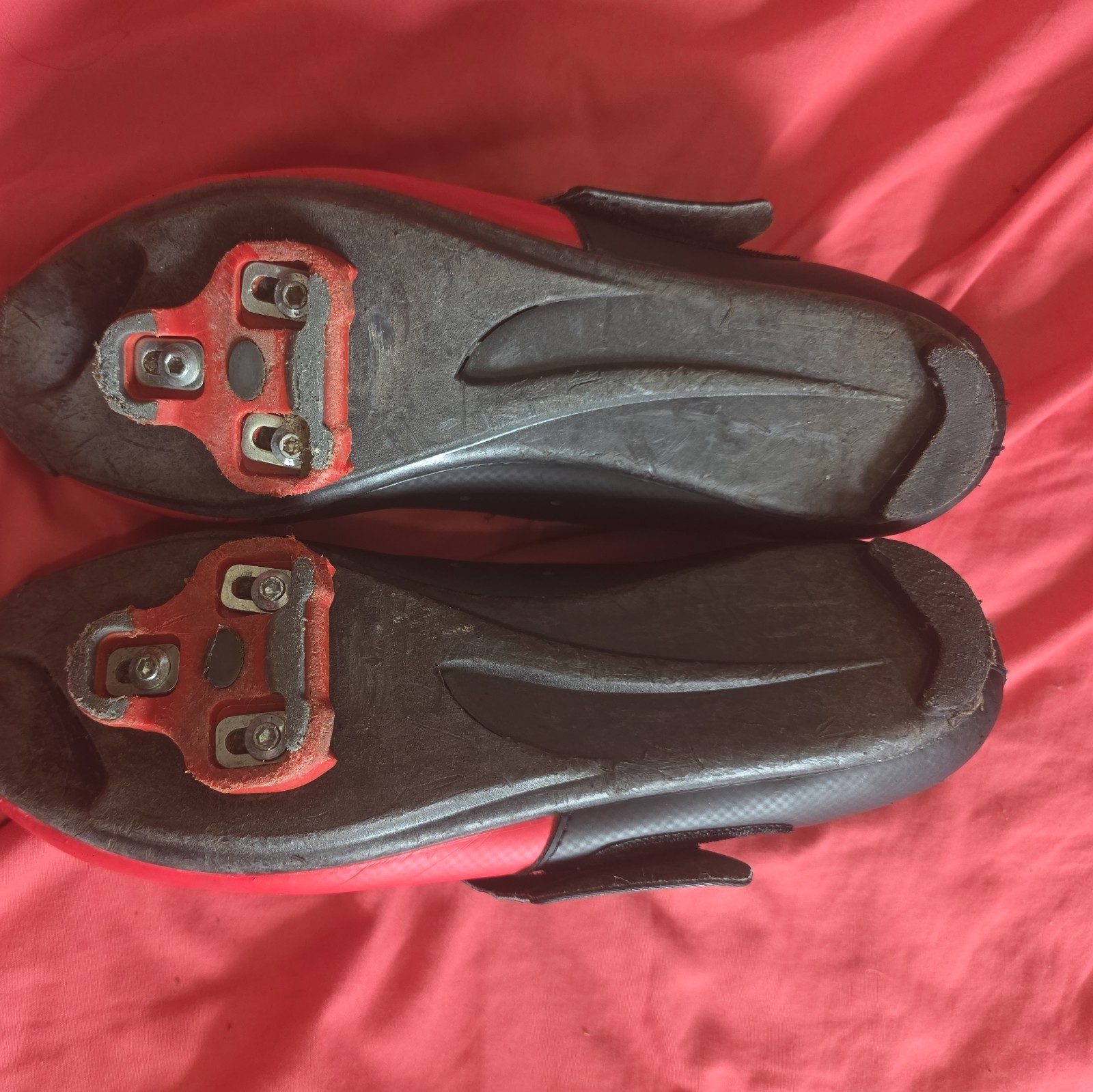 Fizik Transiro R4 Powerstrap Triathlon Shoes Black/Red SIZE US 11 EU 44.5