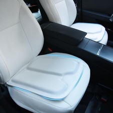 Car Seat Cushion Premium Memory Foam Driver Seat Cushion to 2 Pieces White