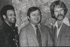 1974 Press Photo Braves Baseball Team's Sonny Jackson, Frank Spence, Carl Morton