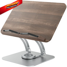 Tounee Book Stand for Reading, Adjustable Holder with 360  Swivel Silver