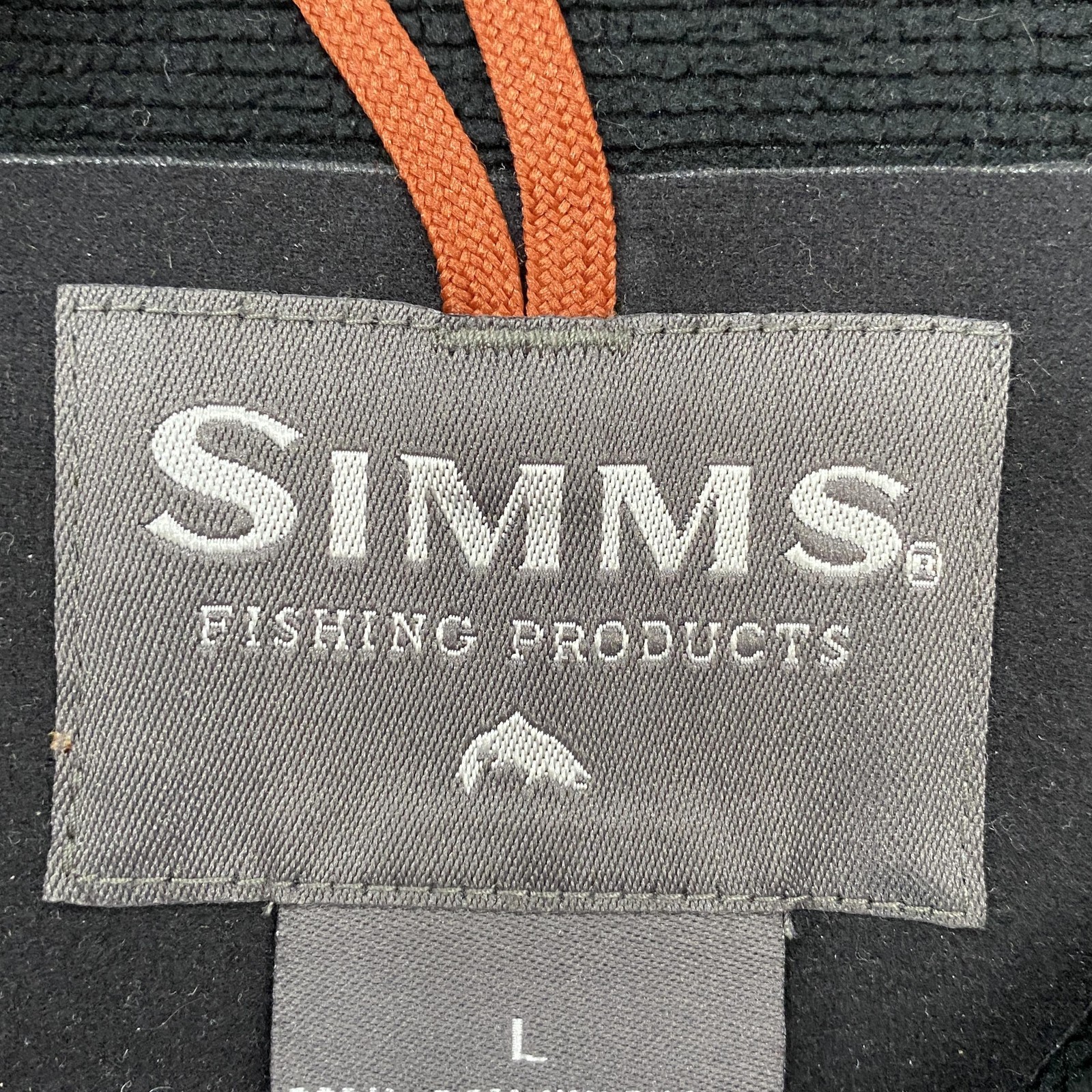 Simms Softshell Jacket Mens Large Black Hooded Fi… - image 7