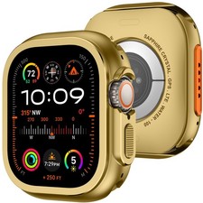 Amizee 2 in 1 Metal Case Compatible with Apple Watch Ultra 3/2/1 49mm with Ba...