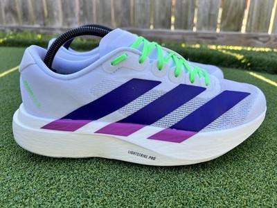 Adidas Adizero Evo SL Women s Road Running Shoes 9.5 White Collegiate Purple