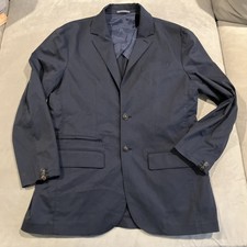 NWOT - Faherty Reserve - Navy Blue Coolmax Movement 2 Button Blazer - Men's XL