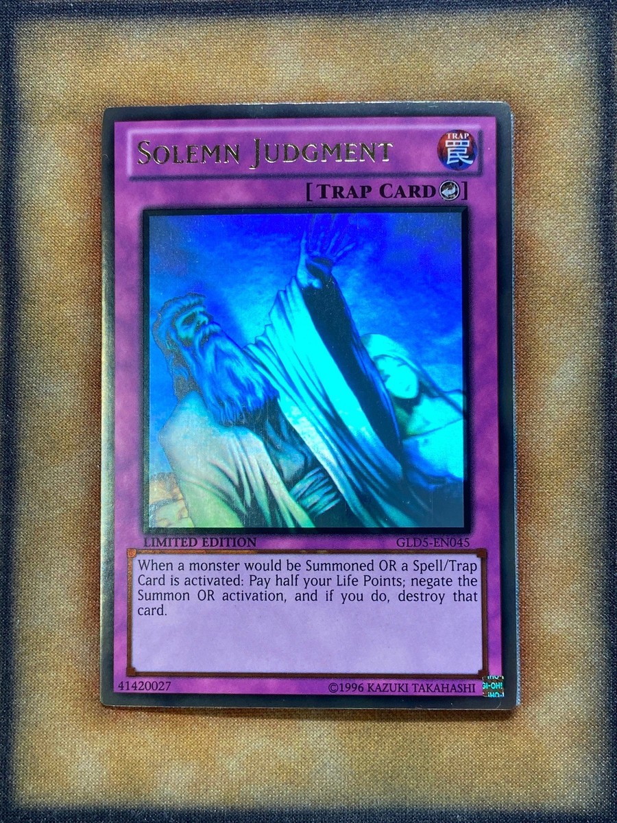 Yugioh Solemn Judgment GLD5-EN045 Gold Ghost Rare Limited Edition