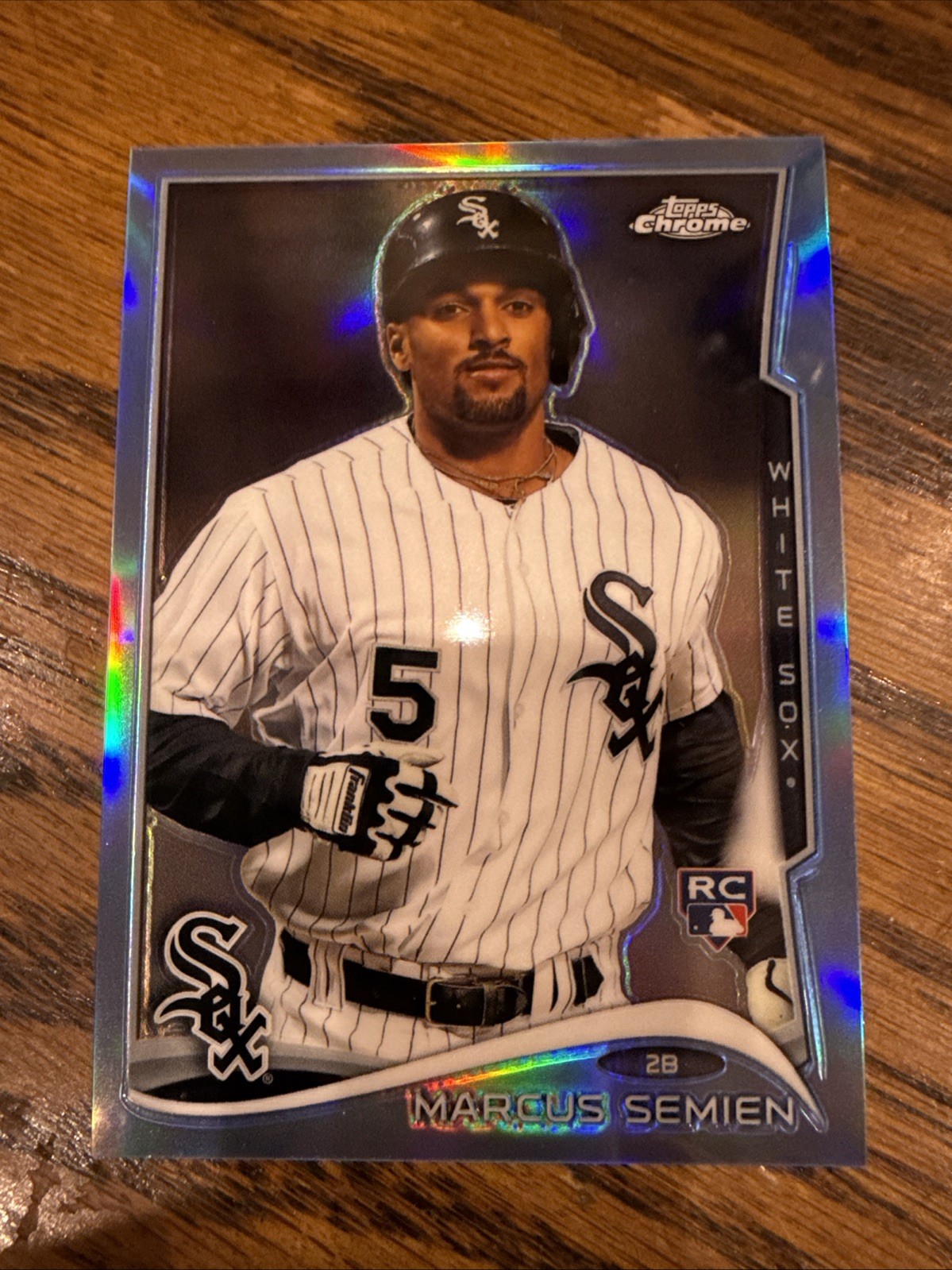 2014 Topps Chrome - Marcus Semien #43 Blue Refractor /199 (RC)