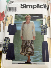 Simplicity pattern 8001 women's tunic, skirt pants size FF 18W-24W - uncut