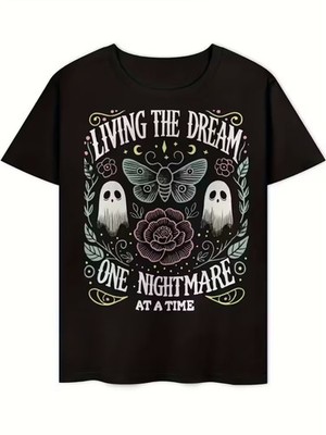 Men's Vintage ''Living The Dream One Nightmare At A Time'' T-Shirt - Soft Breathab