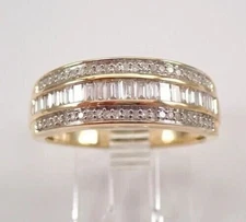 2Ct Round Cut Simulated Diamond Women's Wedding Band Ring 14K Yellow Gold Plated