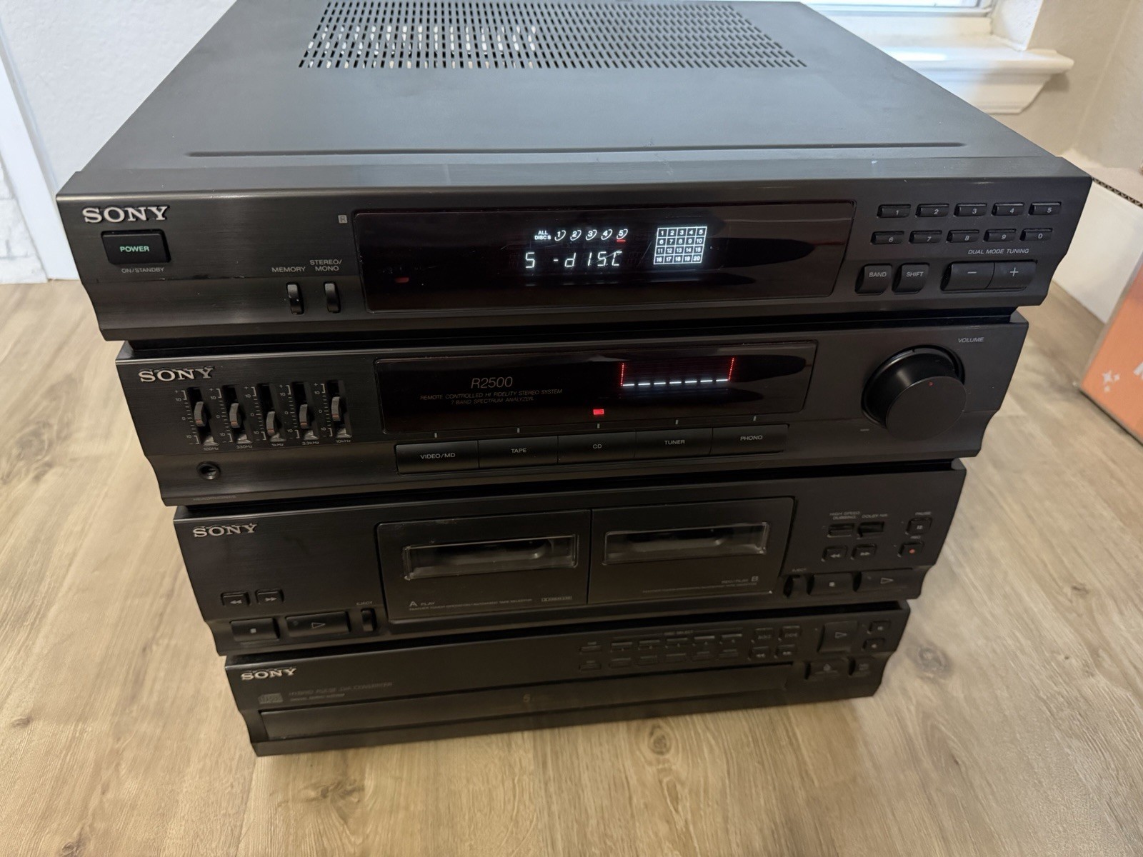 Hcd-261 5 Disc Cd Dual Tape Deck Equalizer Receiver