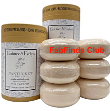 Crabtree Evelyn Nantucket Briar Bar Soap 6pc Set Gift Ready Box