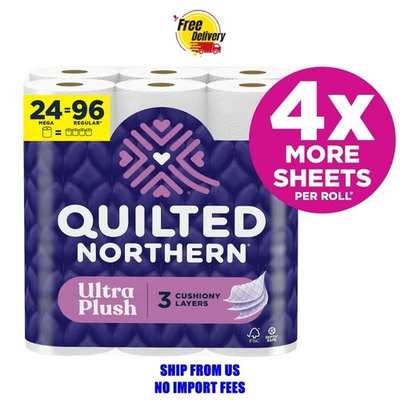 #ad Quilted Northern Ultra Plush 3 Ply Toilet Paper 24 Mega Rolls 255 Sheets Per R $18.62