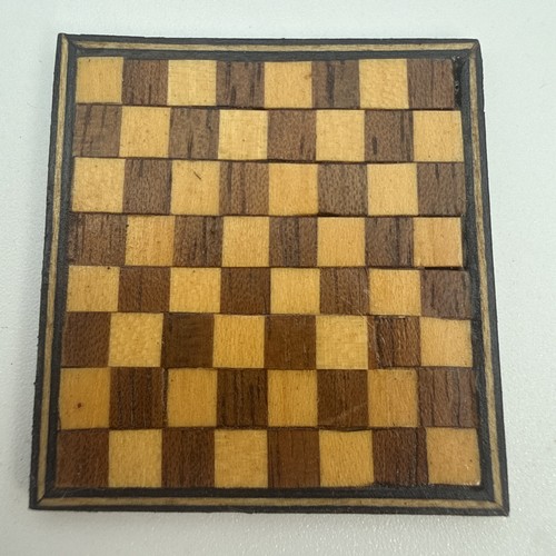 Artisan Miniature 1:12 Wood Marquetry Chess Board - Signed / Handcrafted