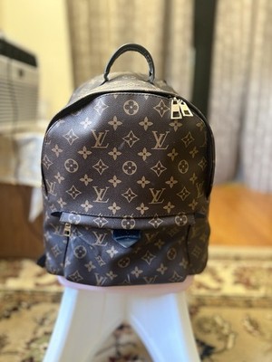 Louis Vuitton Monogram Brown Zip Backpack Gold Hardware Women's Classic