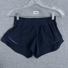 Lululemon Women s Size 2 Navy Blue Hotty Hot 2.5" Inseam Shorts NO LINER