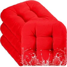 Barydat 4 Pcs Outdoor Chair Cushions 18.9 x Inch x inches, Red 