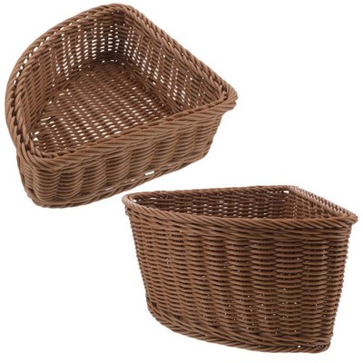  2 Pcs Gebogener Aufbewahrungskorb Eckregalkorb Foldable Storage Bin