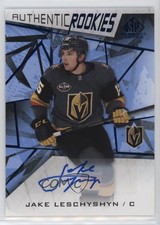 2021-22 Upper Deck SP Game Used Authentic Rookies Blue Jake Leschyshyn Auto 0cv