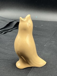 Pale Yellow Bird Satin Finish Ceramic Hand Painted Pie Bird Vent 3.5"
