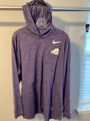 XL mens Nike Tee TCU Horned Frogs pullover hoodie warmup shirt Texas Christian