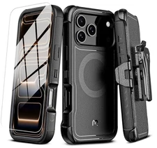 M MYBAT PRO For iPhone 17 Pro Max Case with Belt Clip Holster, Maverick Series 1