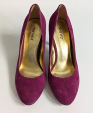 Nine West Gramercy Dress Pump Office Siren Fuchsia Pink Suede Size 7.5 NEW