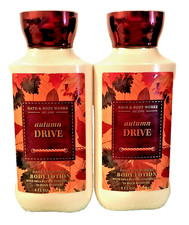 AUTUMN DRIVE BODY LOTION 8 OZ - 24-HOUR MOISTURE COCONUT OIL BATH BODY WORKS X2