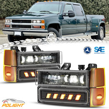 Led Headlight Bumper Lamp Turn Signal Marker For Chevy Tahoe Silverado 1994-1998