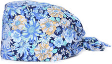 Scrub Cap for Women with Sweatband, Adjustable Surgical Hat for Nurses