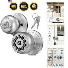 Smart Door Lock Keyless Entry Code Lock for Home Office Silver