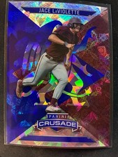 2025 Panini Crusade Jace LaViolette Blue Cracked Ice #29
