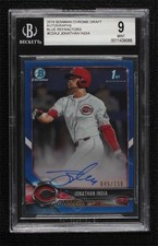 2018 Bowman Draft Chrome Pick Blue Refractor Jonathan India BGS 9 MINT Auto k1f