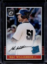2016 Donruss Optic Mac Williamson Rated Rookie 1985 Retro Signatures RC Auto #/5
