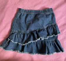 Target Girls Denim Mid Length Skirt Child Medium