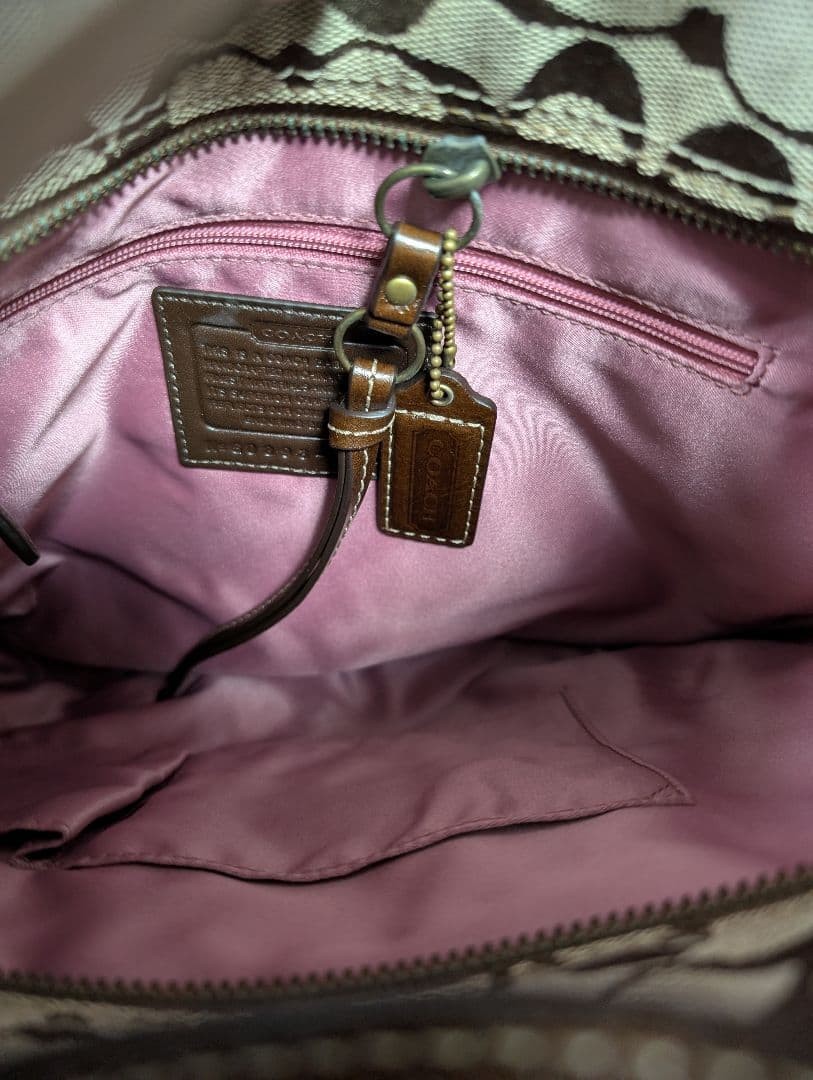 Coach Patchwork Leopard Print Leather Canvas Shou… - image 9