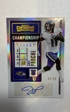 2020 Panini - Rookie Ticket James Proche #211 Championship Ticket /49 (AU, RC)