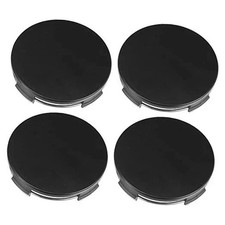 4 Pcs Universal 65mm OD 63mm ID 4 Clips Wheel Tyre Center Hub Caps Cover Black